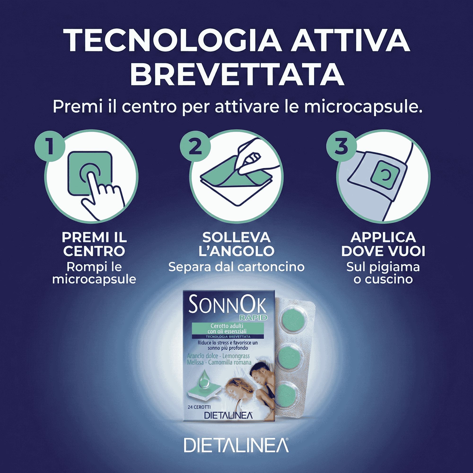 Dietalinea SonnOk Rapid – Cerotti per Dormire