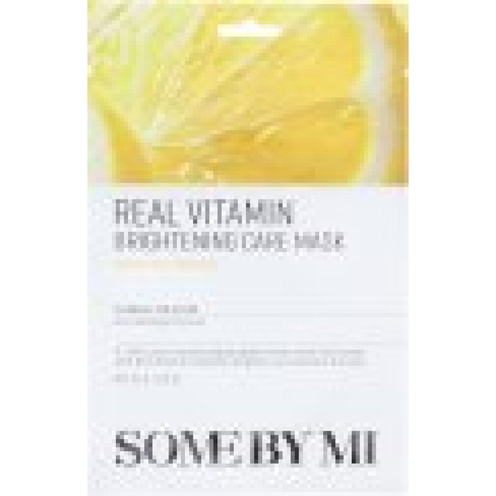 SOMEBYMI Real Vitamin Brightening Care Mask, confezione singola con motivo al limone.