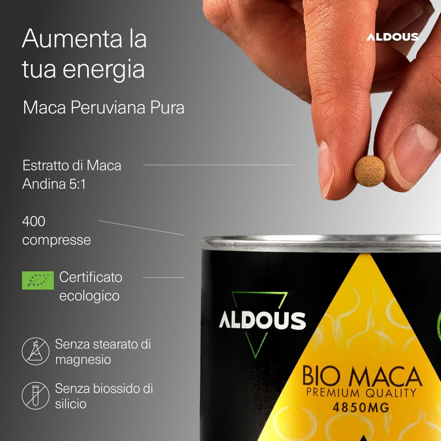 Aldous Compresse di Estratto Puro di Maca