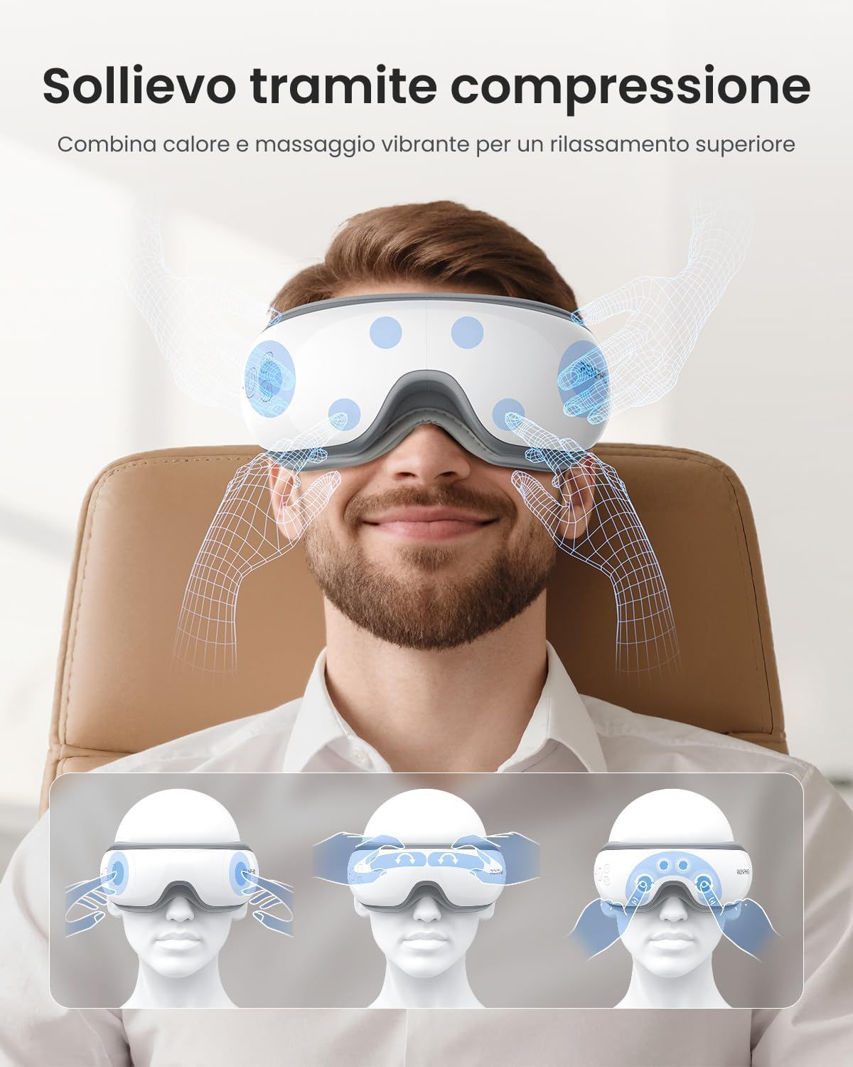 RENPHO Massaggiatore per occhi con funzione calore