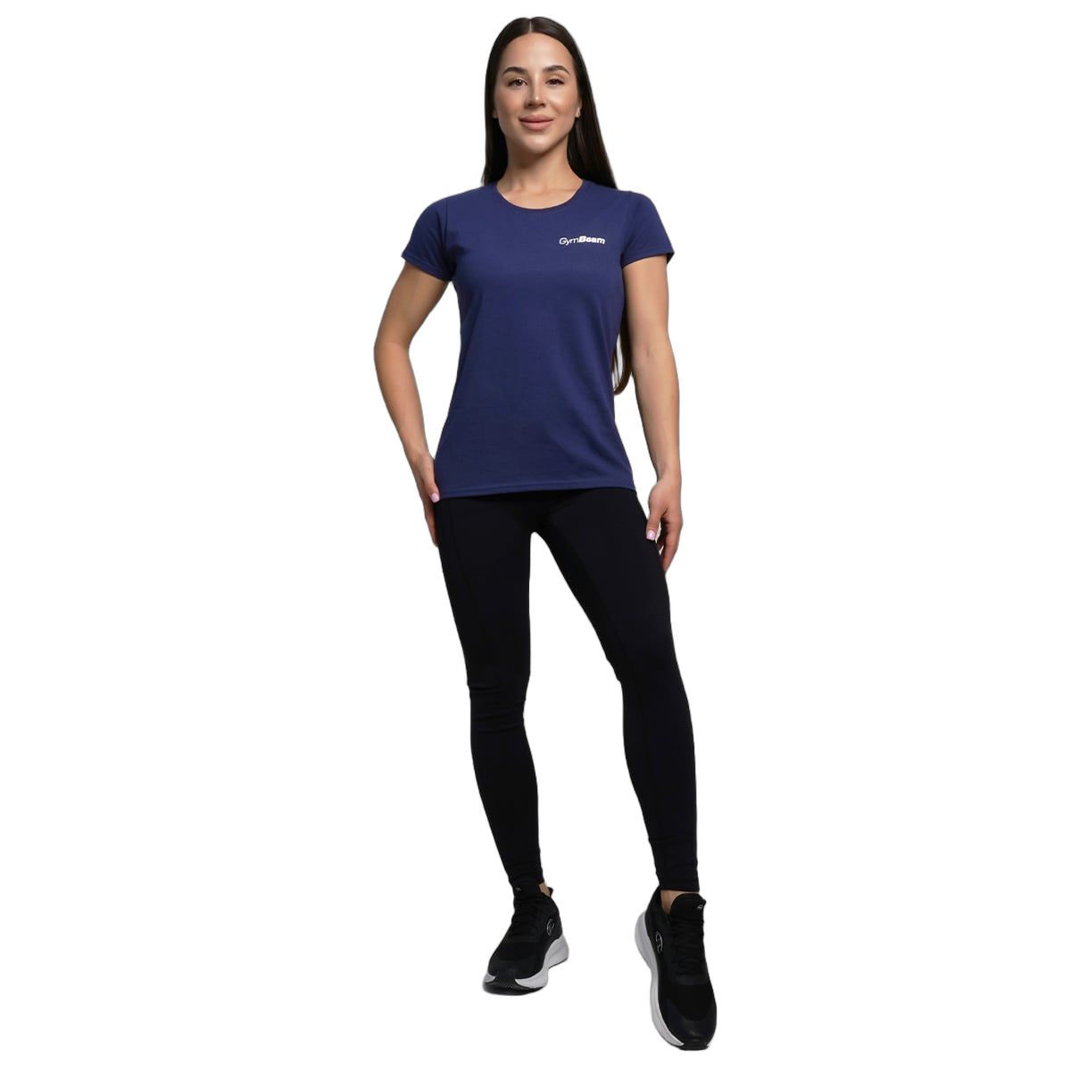 GymBeam T-shirt donna regular con collo rotondo Basic Blu Navy