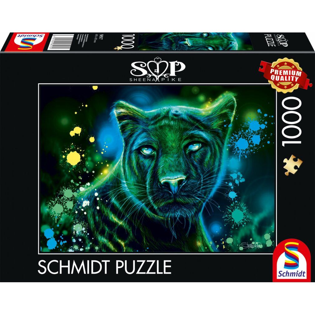 schmidt Puzzle Neon: Pantera 1000 pezzi