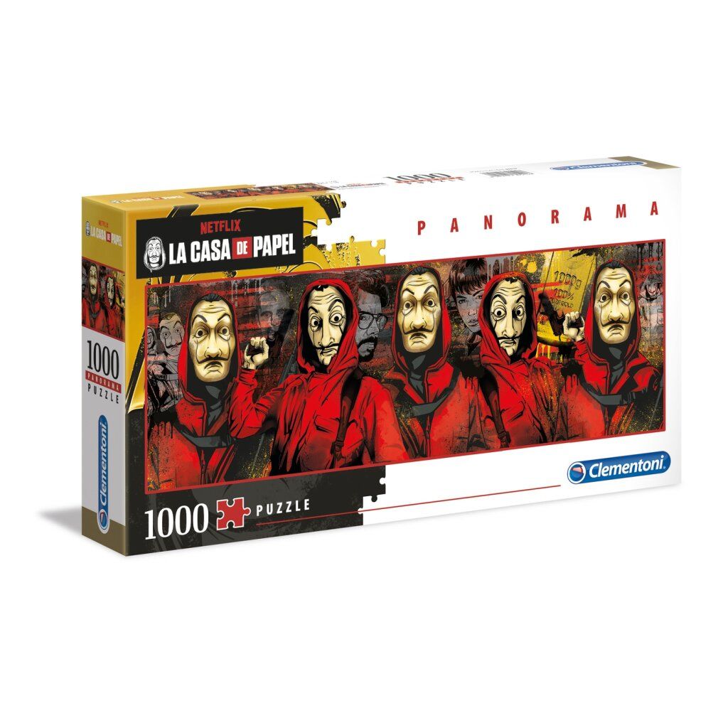 Clementoni 39545 - Netflix - La Casa di Papel - Puzzle da 1000 pezzi - Puzzle panoramico