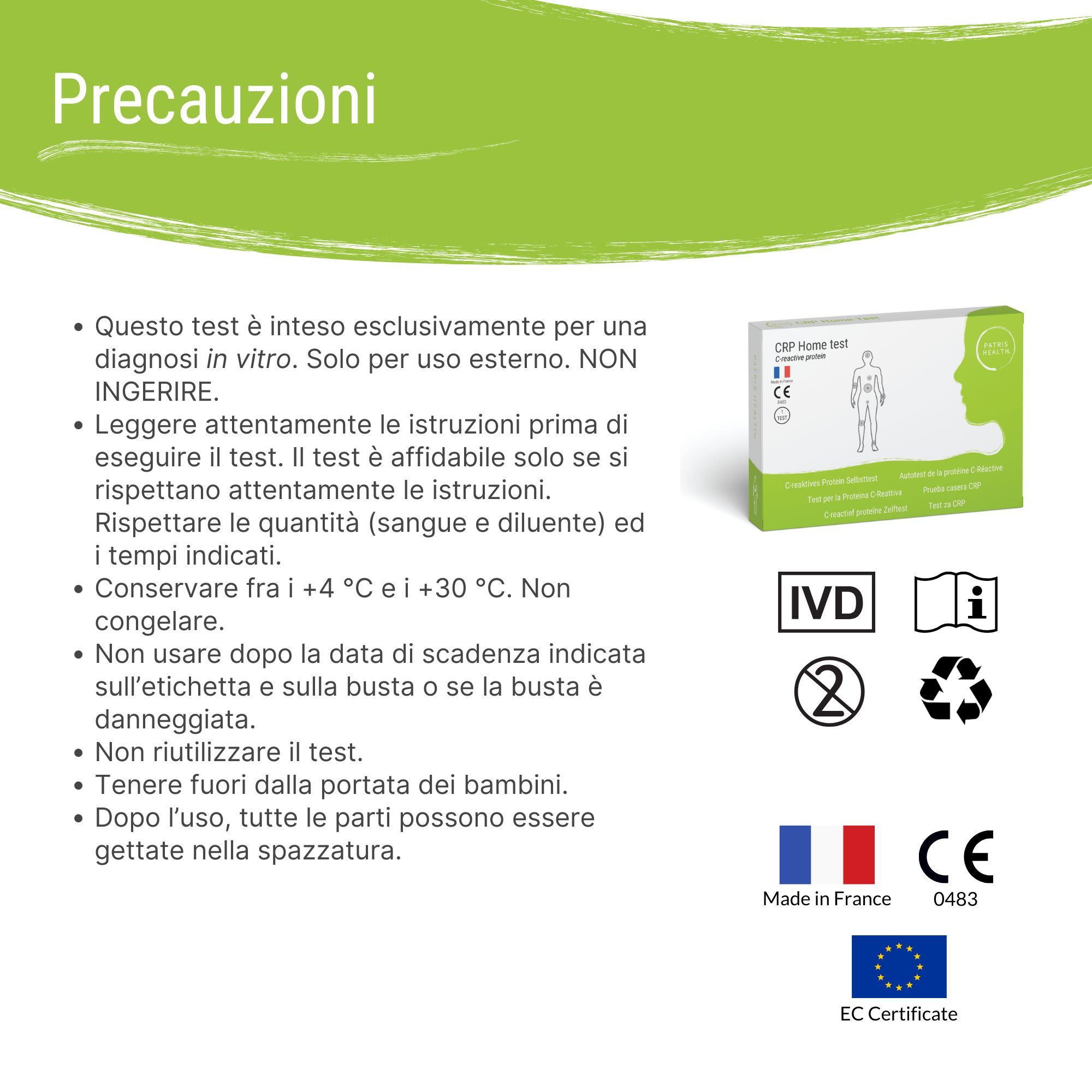 Test per la Proteina C-Reattiva Patris Health®
