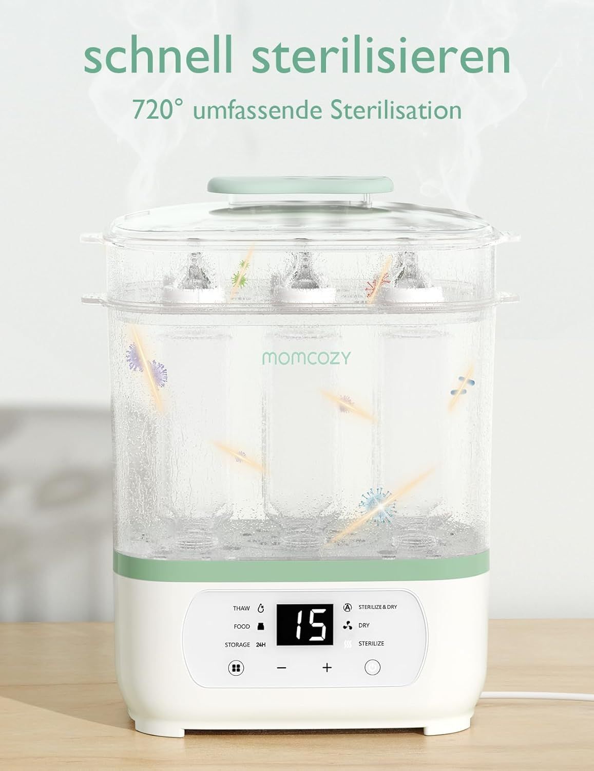 Sterilizzatore elettrico a vapore per biberon Momcozy