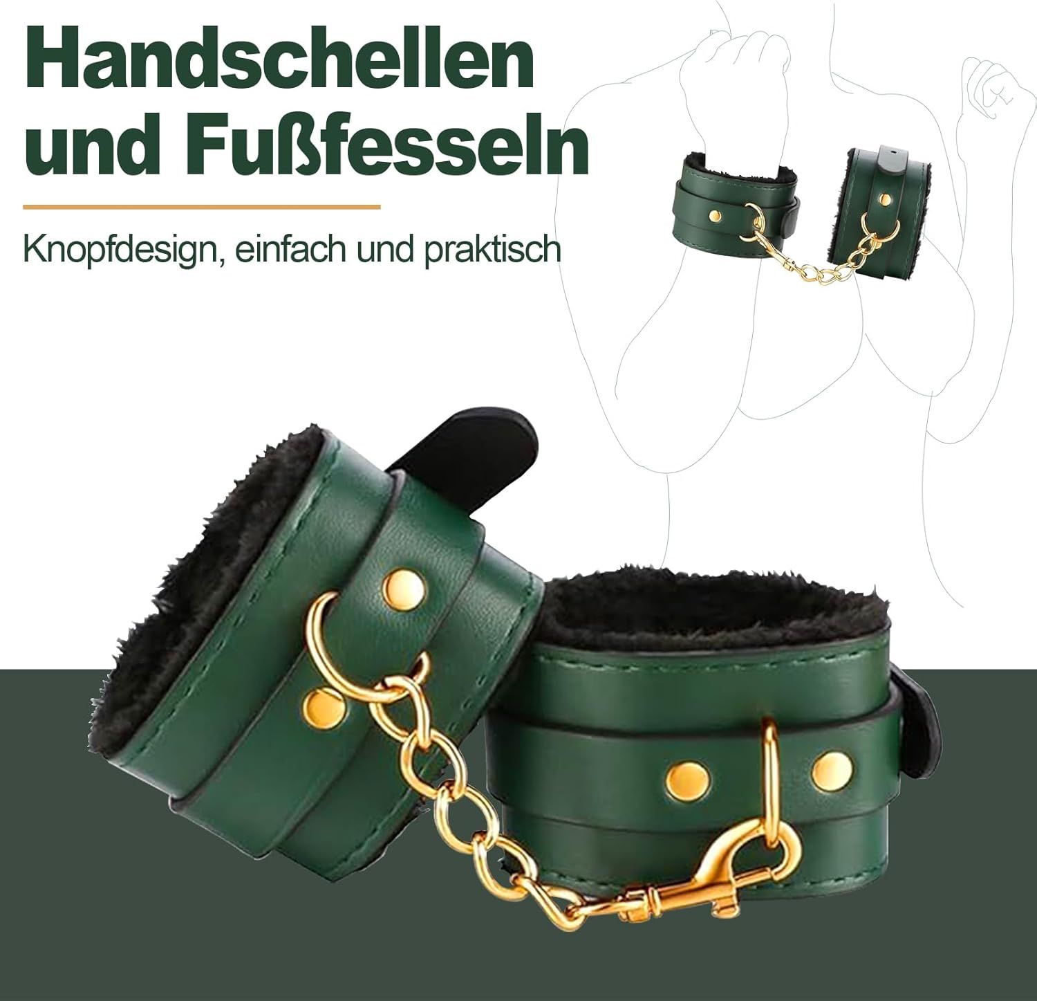YICOCO set bondage per letto, accessori intimi con cinghie