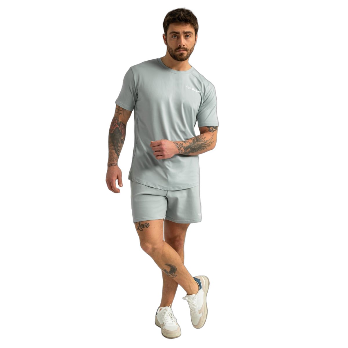 GymBeam Pantaloncini uomo regular con tasche Limitless Eucalypt