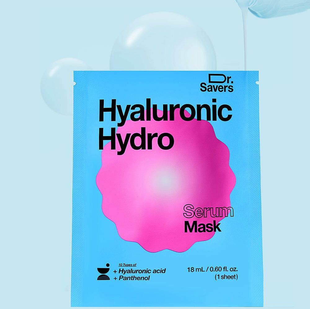 IT'S SKIN Dr. Savers Hyaluronic Hydro Maschera Siero, 18 ml, con acido ialuronico e pantenolo.