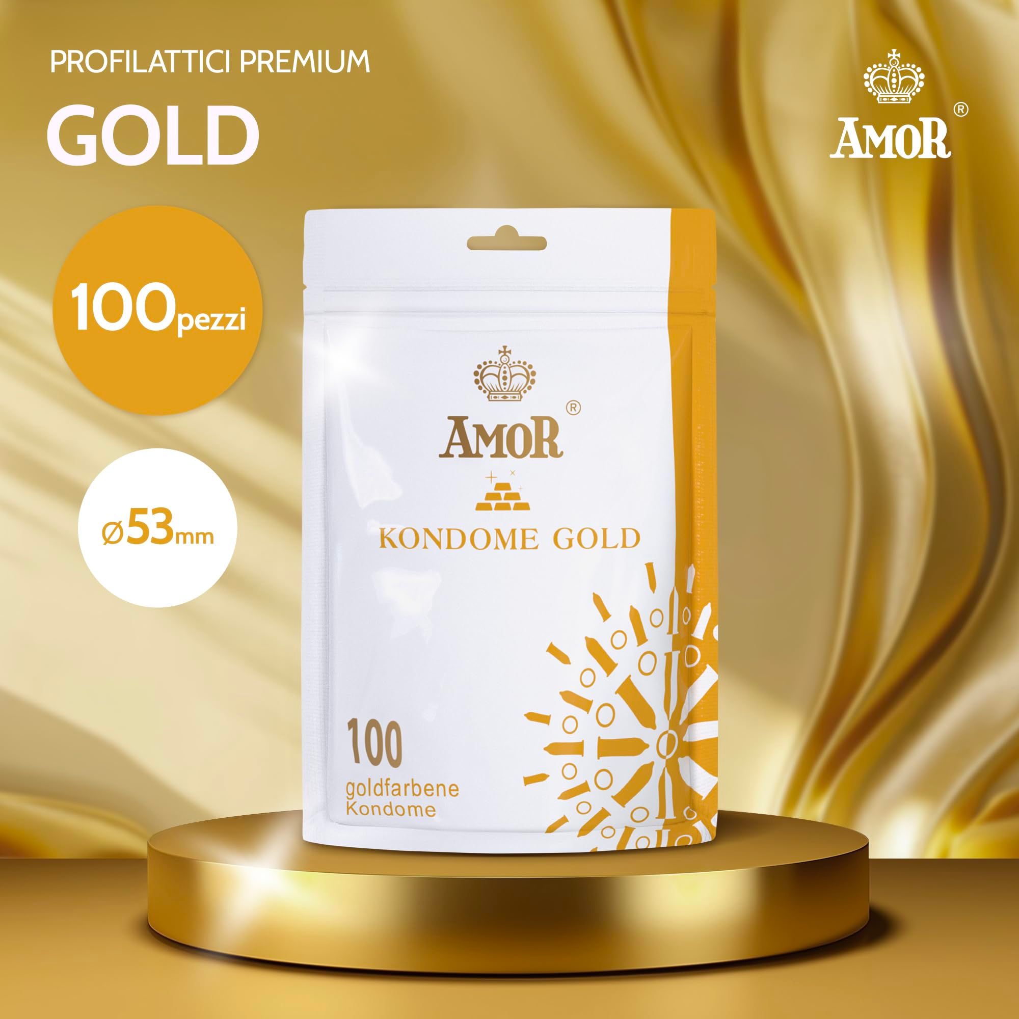 Confezione da 100 preservativi, 53mm.