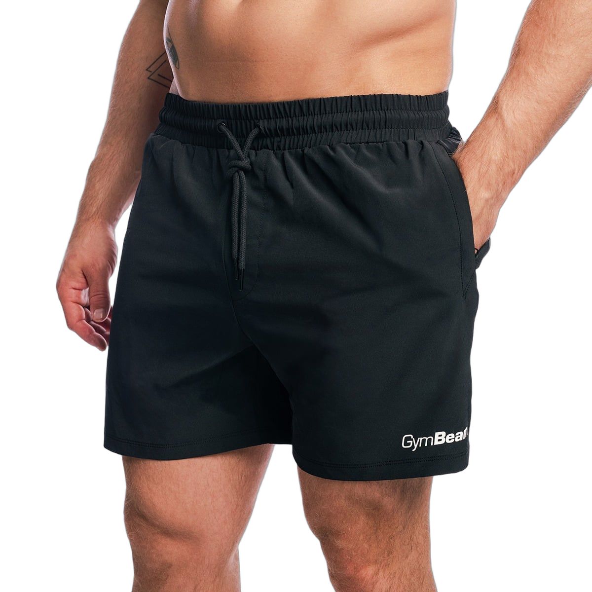 GymBeam Pantaloncini uomo regular con tasche Base Black