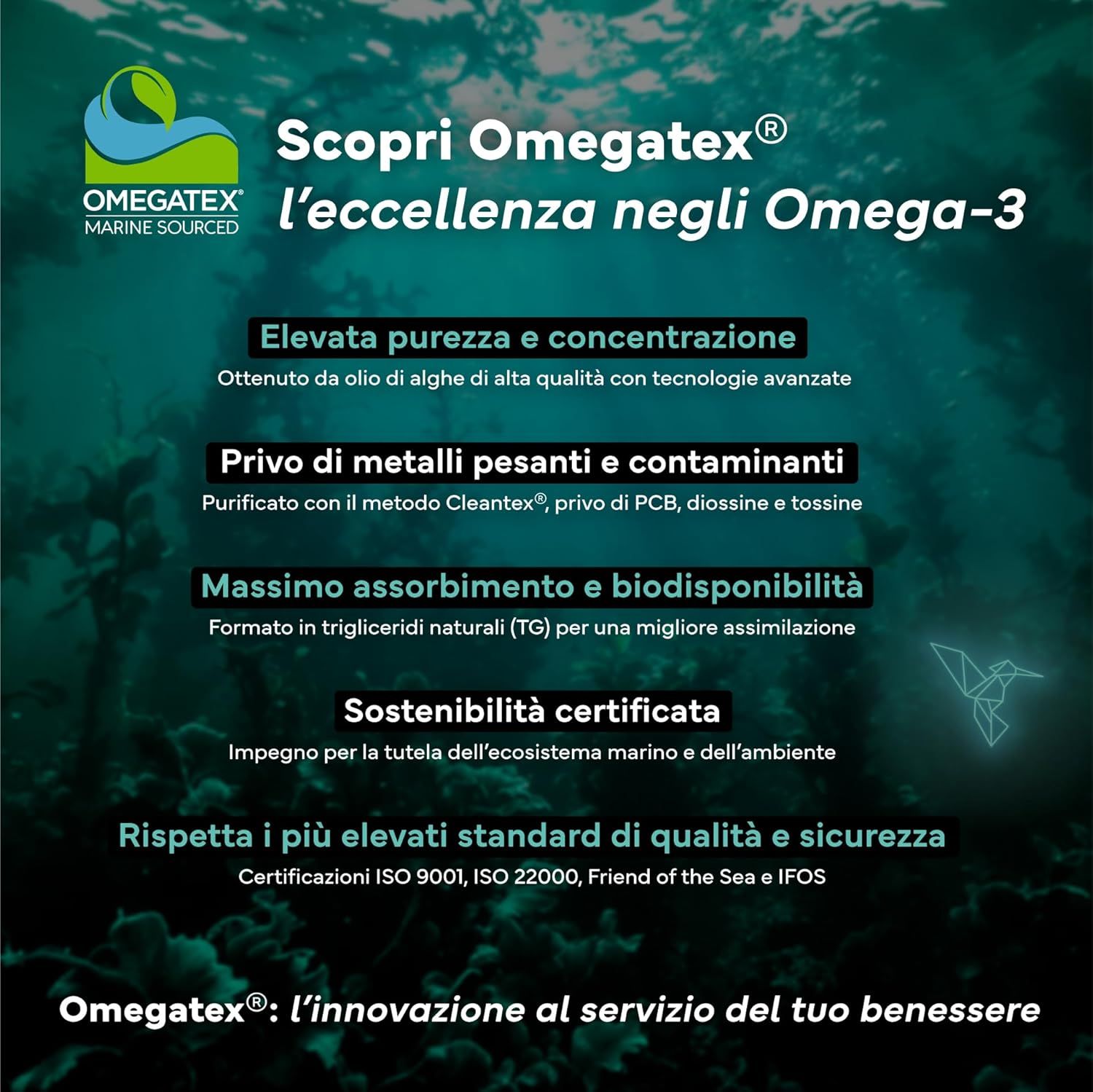 SEVENS NUTRITION Capsule Premium Omega 3 Vegano da Olio di Alghe