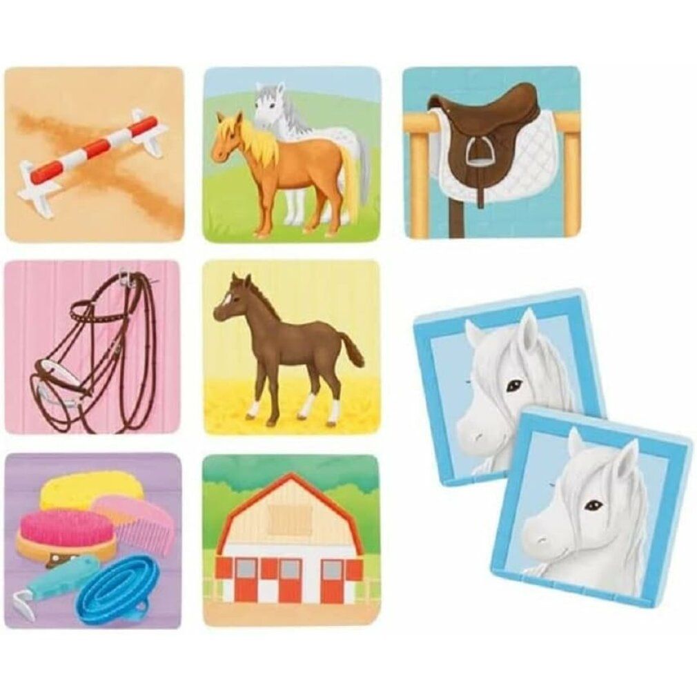 goki Memory Game of Wood Riding Stable