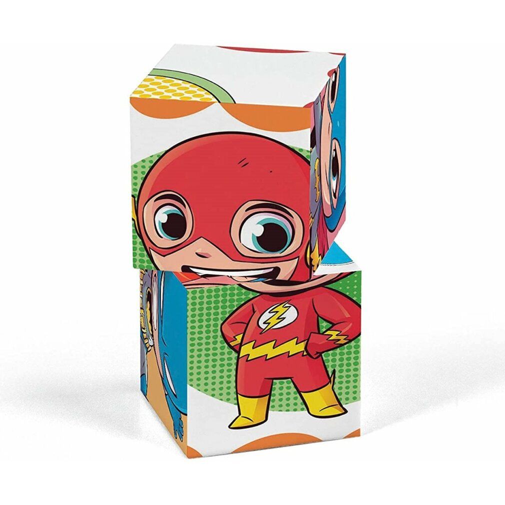 Due cubi illustrati con Flash. Il cubo superiore mostra il volto di Flash, l'inferiore il suo corpo.