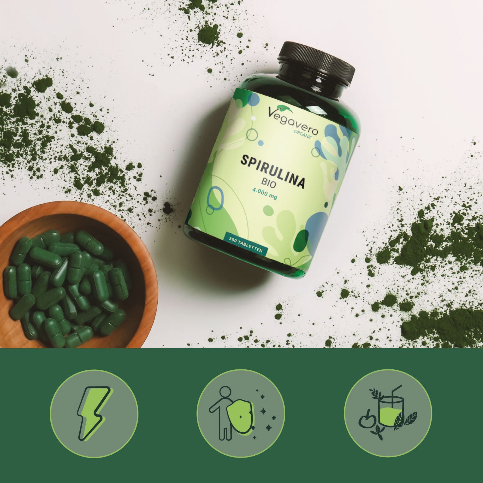VEGAVERO Spirulina BIO