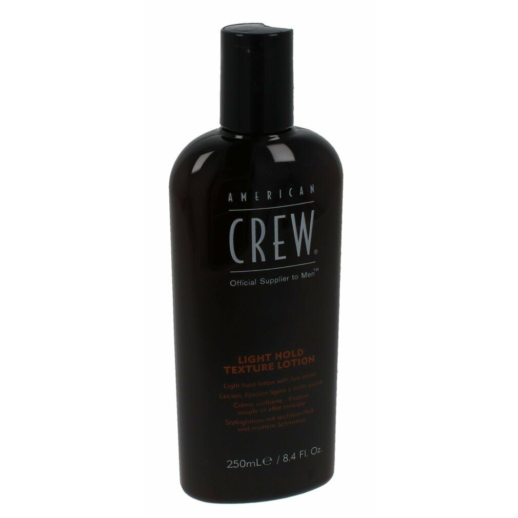 American Crew Classic Light Hold Texture Lotion in bottiglia nera con tappo nero.