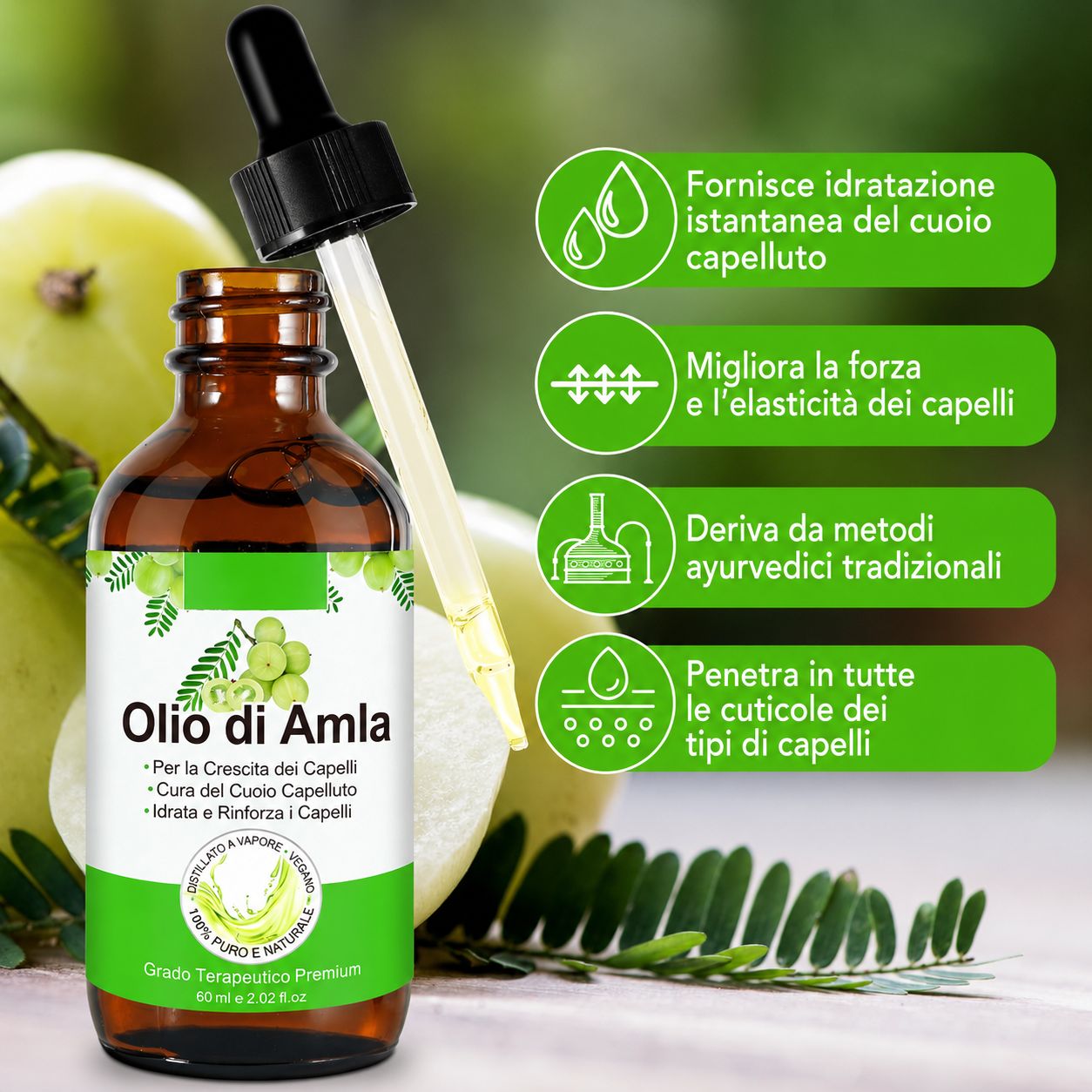 Zoxpm Olio per Capelli Amla