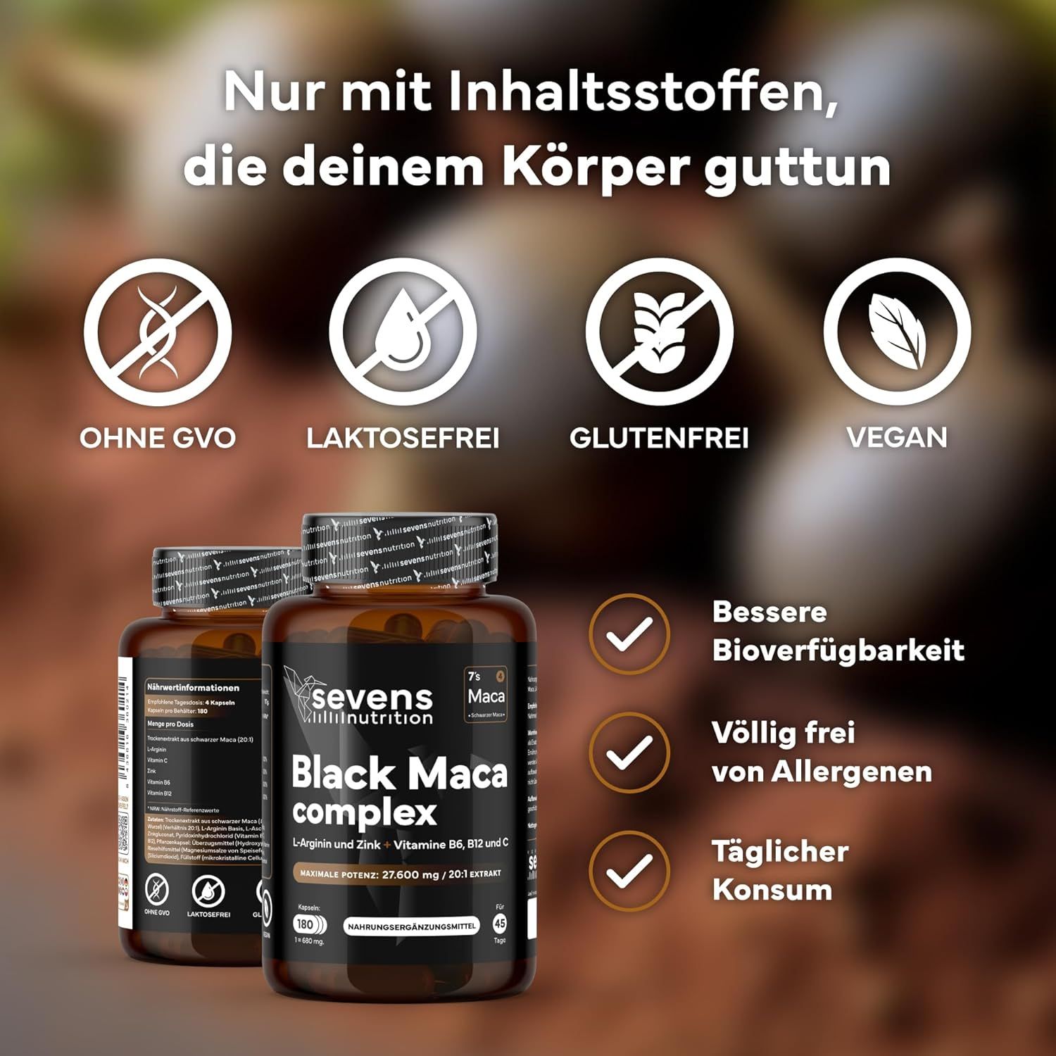 SEVENS NUTRITION Capsule di Maca