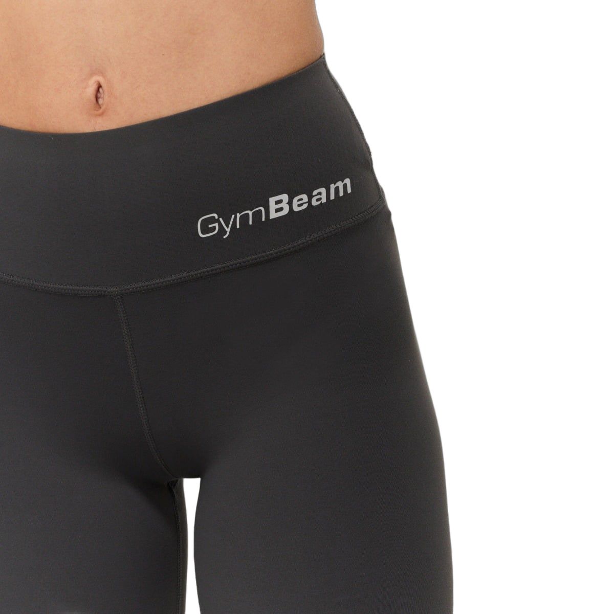 GymBeam Leggings donna BEAT a vita alta senza tasche Charcoal