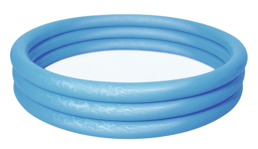 Piscina blu con tre anelli.