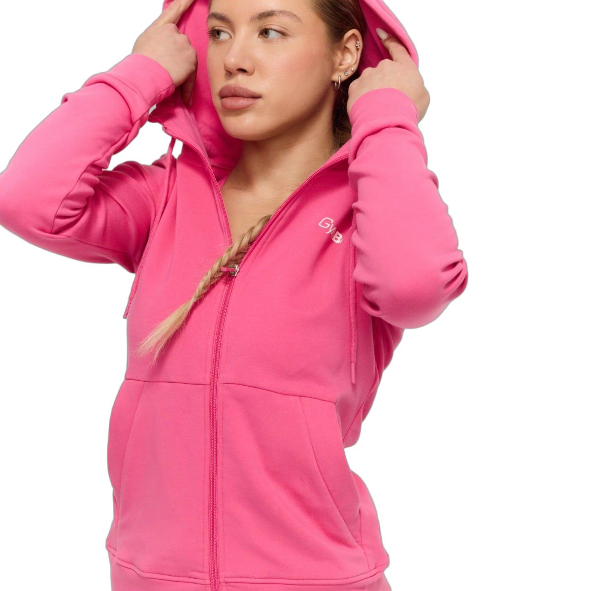 GymBeam Felpa donna Limitless Dragonfruit con cappuccio e zip