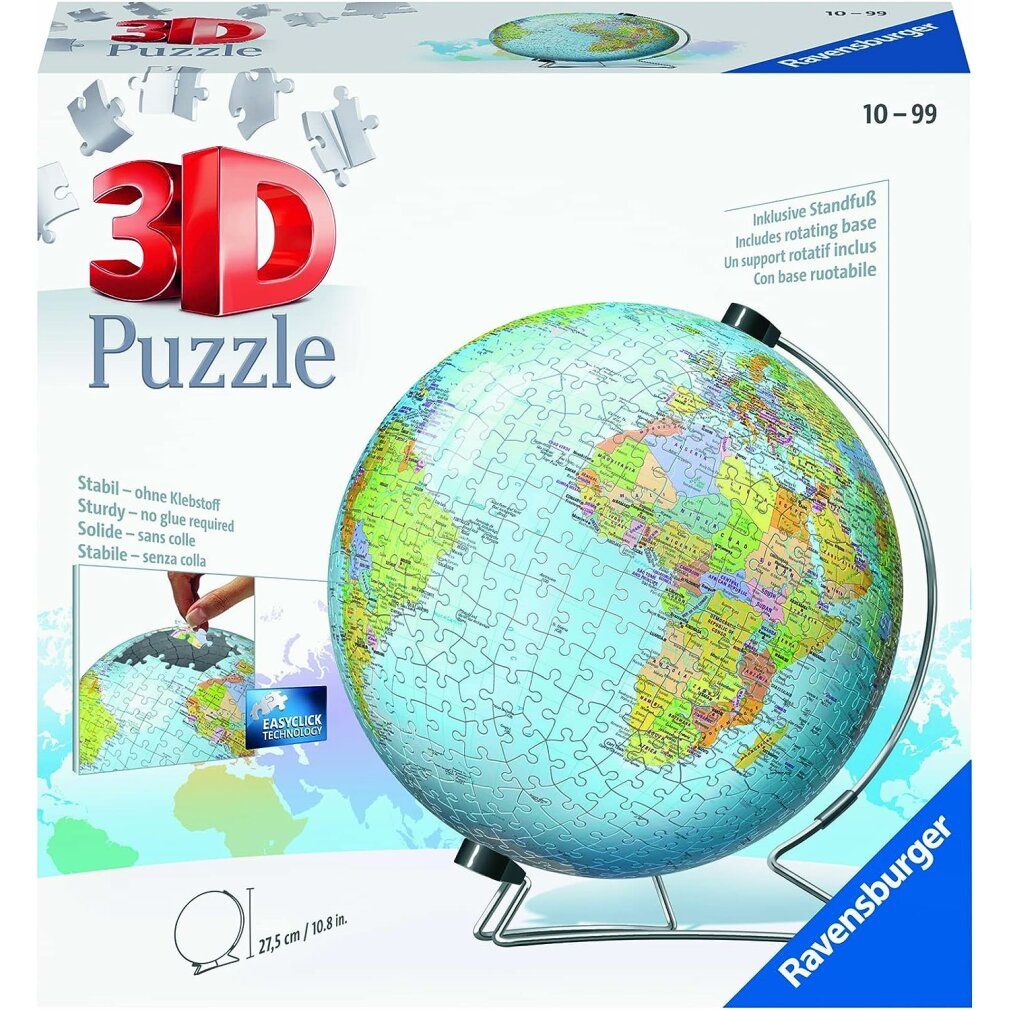 Globo terrestre 3D, 540 pezzi.