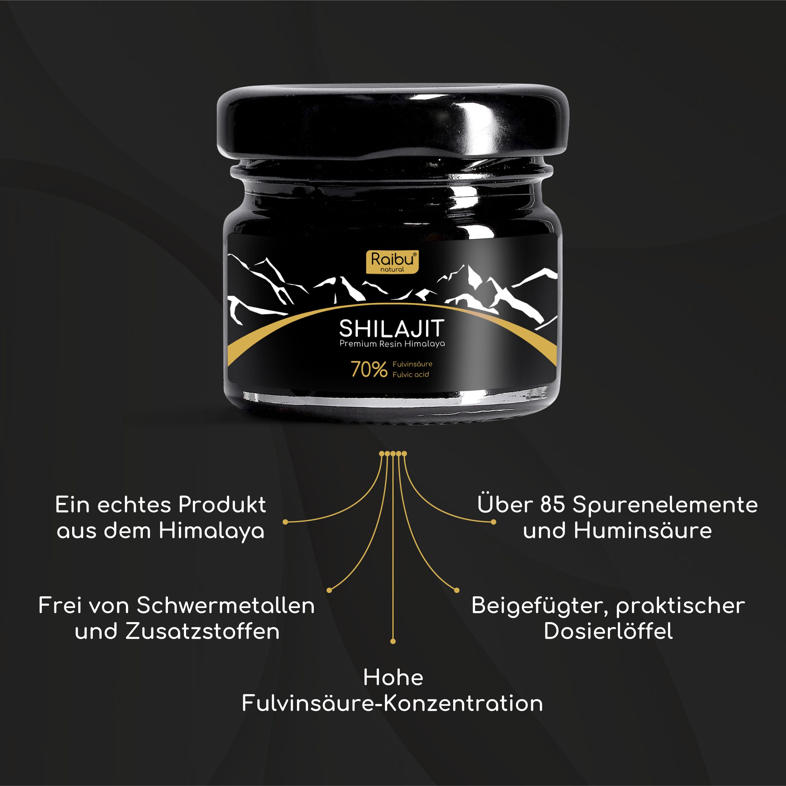 RAIBU Shilajit Himalayano Puro – Resina ad Alta Potenza