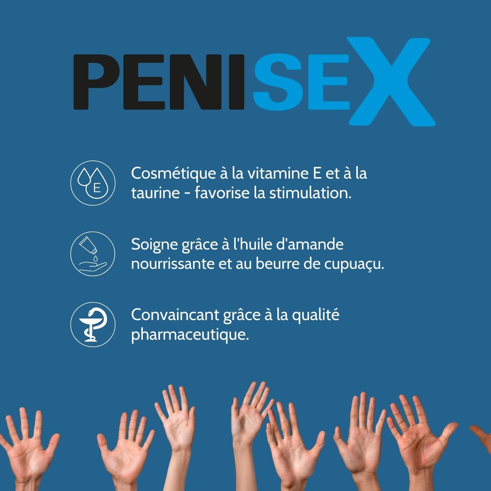 Retro della confezione della crema JOYDIVISION PENISEX con informazioni su ingredienti e qualità.