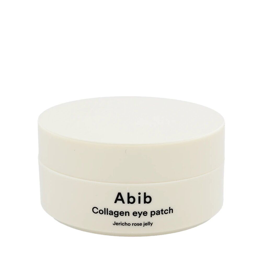 Abib Collagen eye patch in un barattolo rotondo color crema.