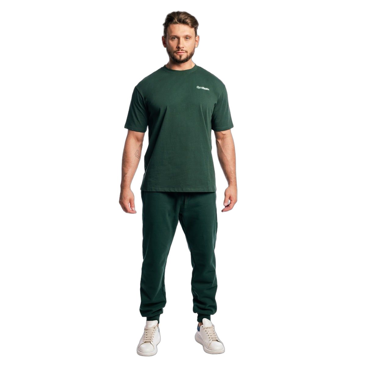GymBeam T-shirt uomo oversize a manica corta in cotone Zone Forest