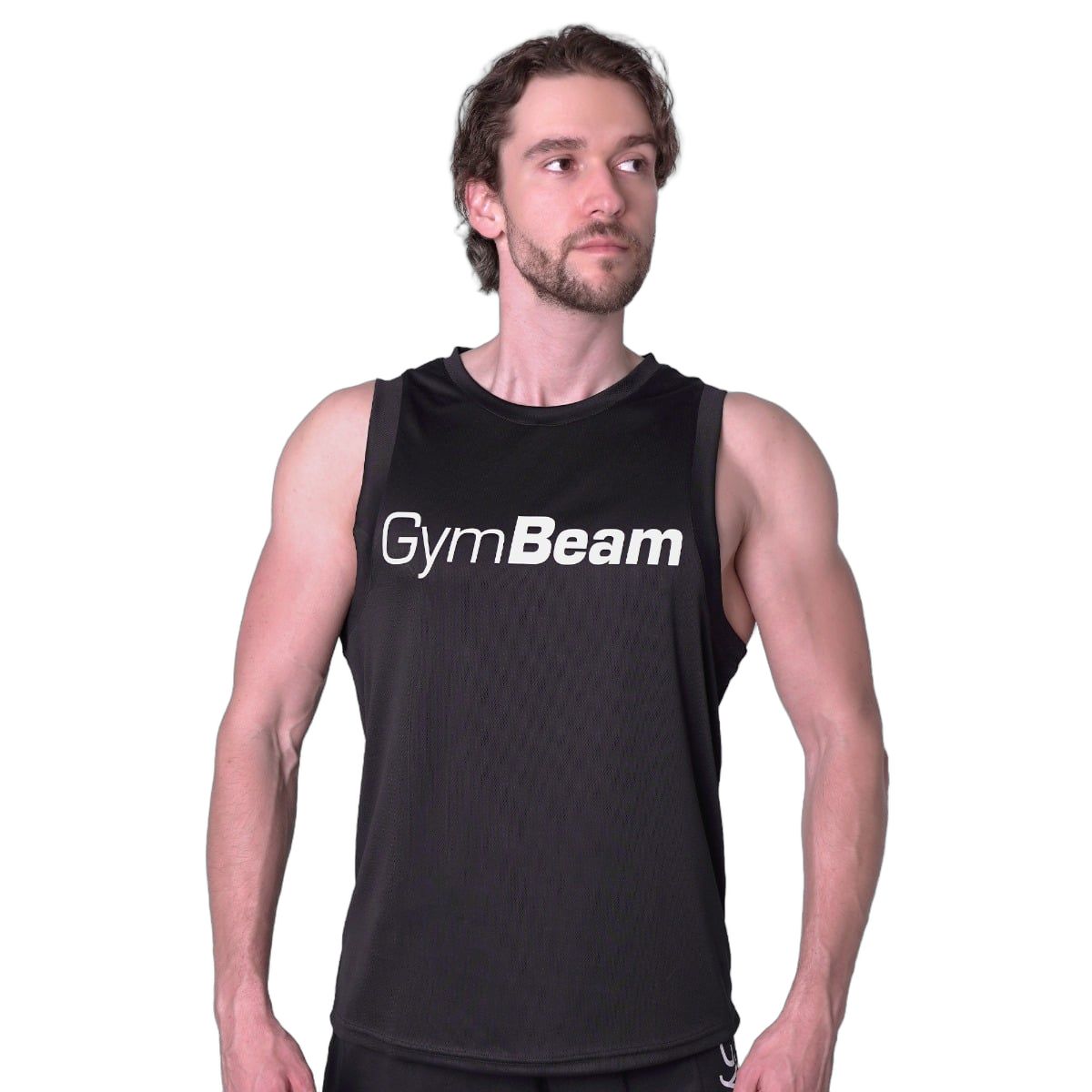 GymBeam Canotta uomo Mesh Essence regular Black
