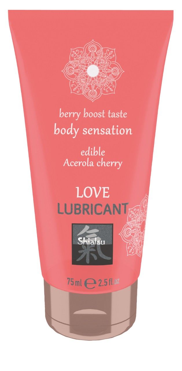 Lubrificante Shiatsu Love, gusto ciliegia, tubo da 75ml.