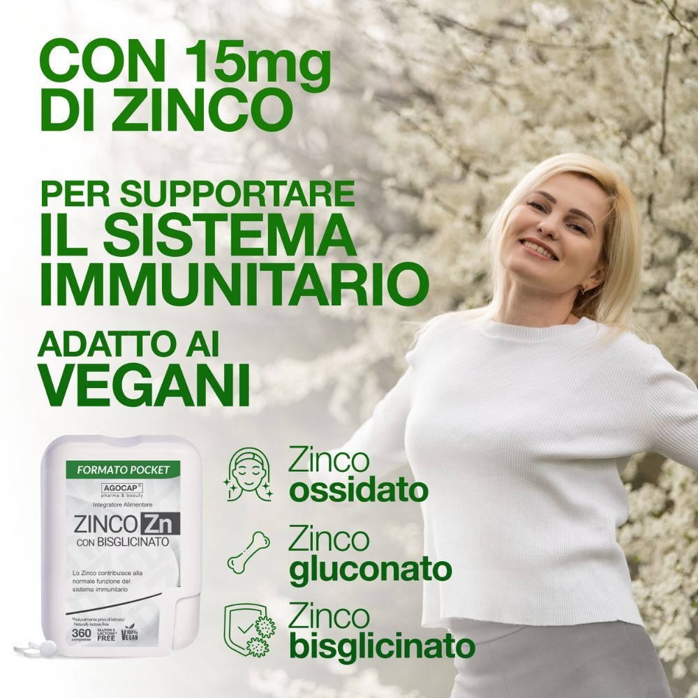 agocap - Integratore alimentare a base di Zinco con bisglicinato per il sistema immunitario