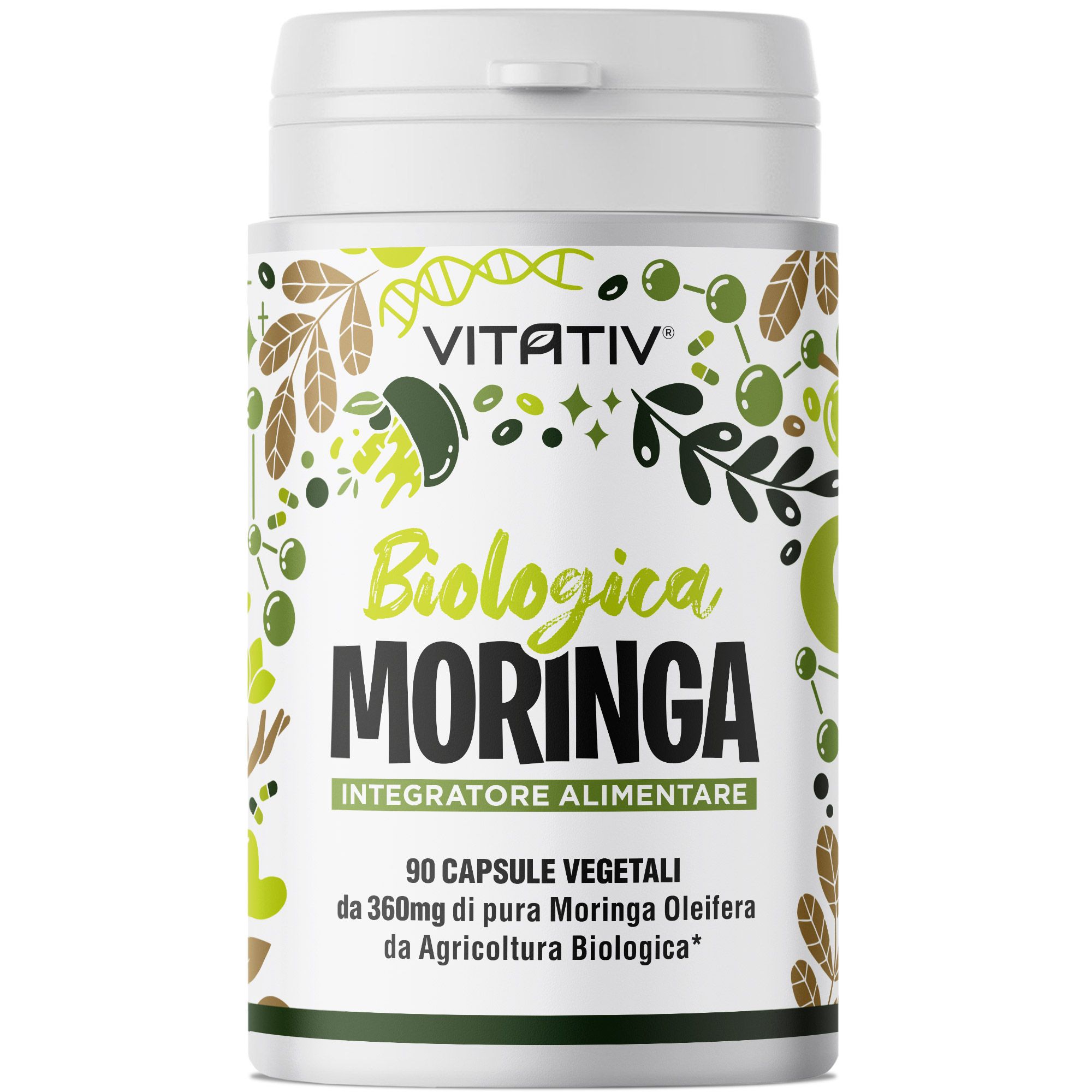 VITATIV® Moringa Oleifera Biologica BIO - 90 Capsule Vegetali da 360 mg