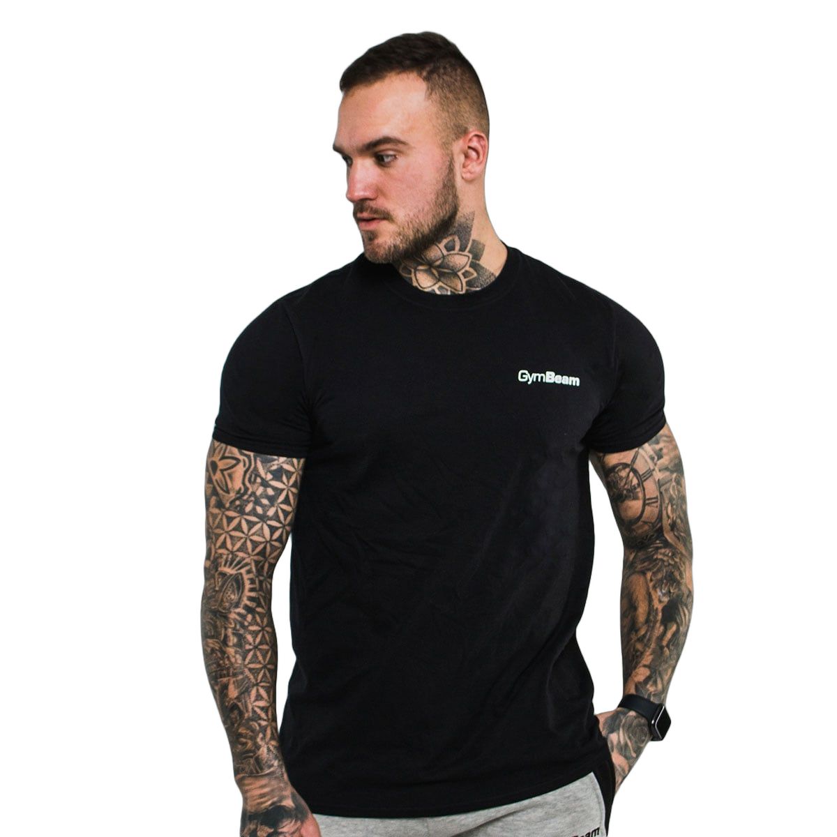 GymBeam T-shirt uomo Basic nera regular
