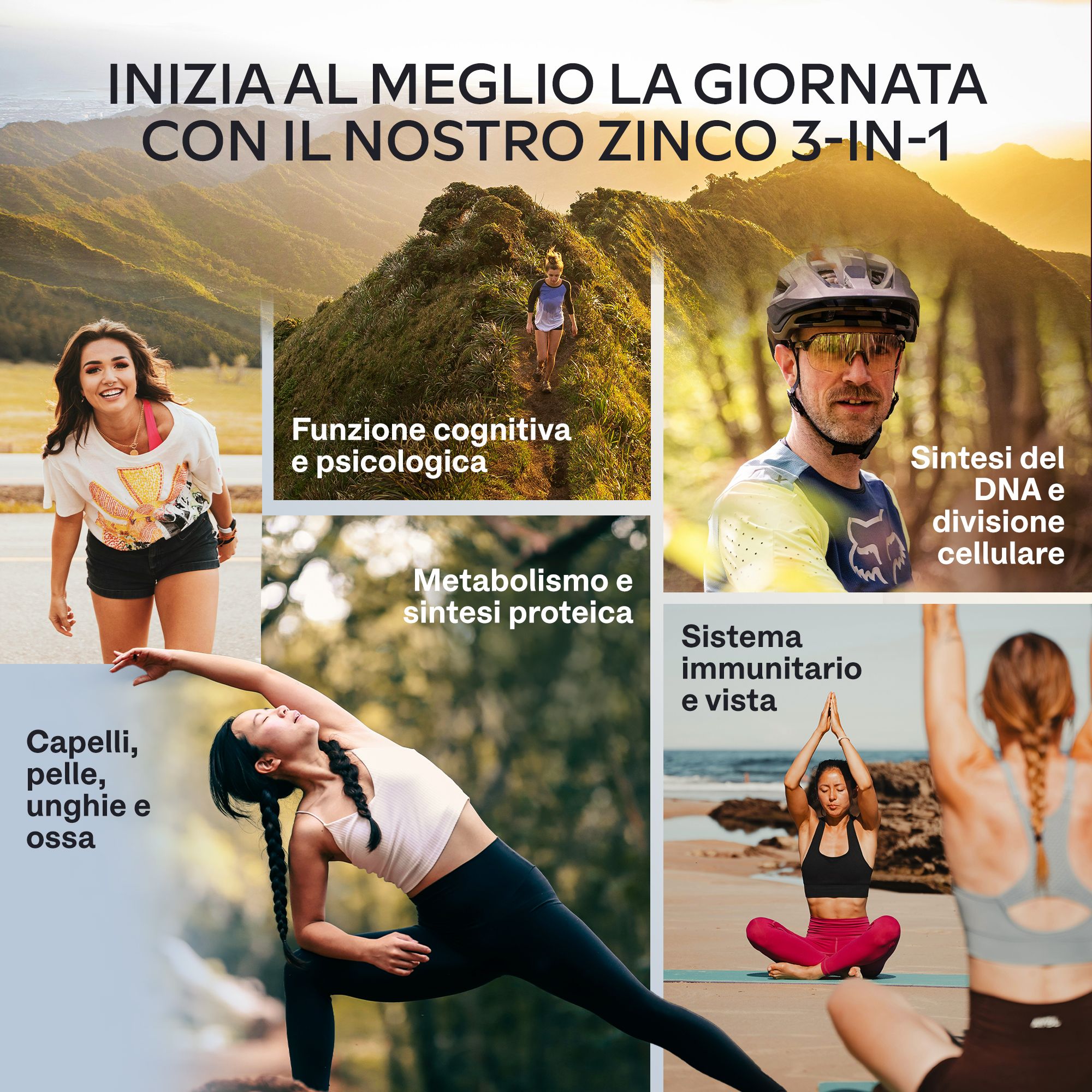 Complesso di zinco Aavalabs: Supporta capelli, pelle, unghie, ossa, sistema immunitario.