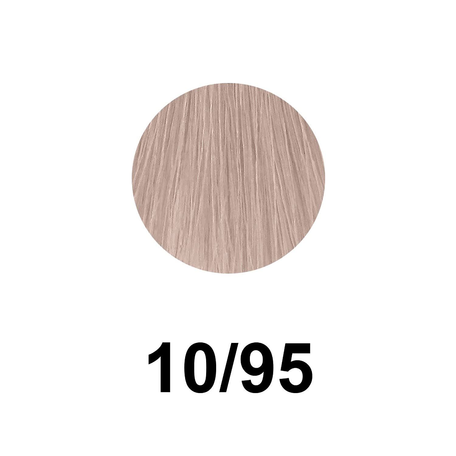 Ciocca di colore rotonda in biondo chiaro. Sotto, la designazione '10/95' in caratteri neri.