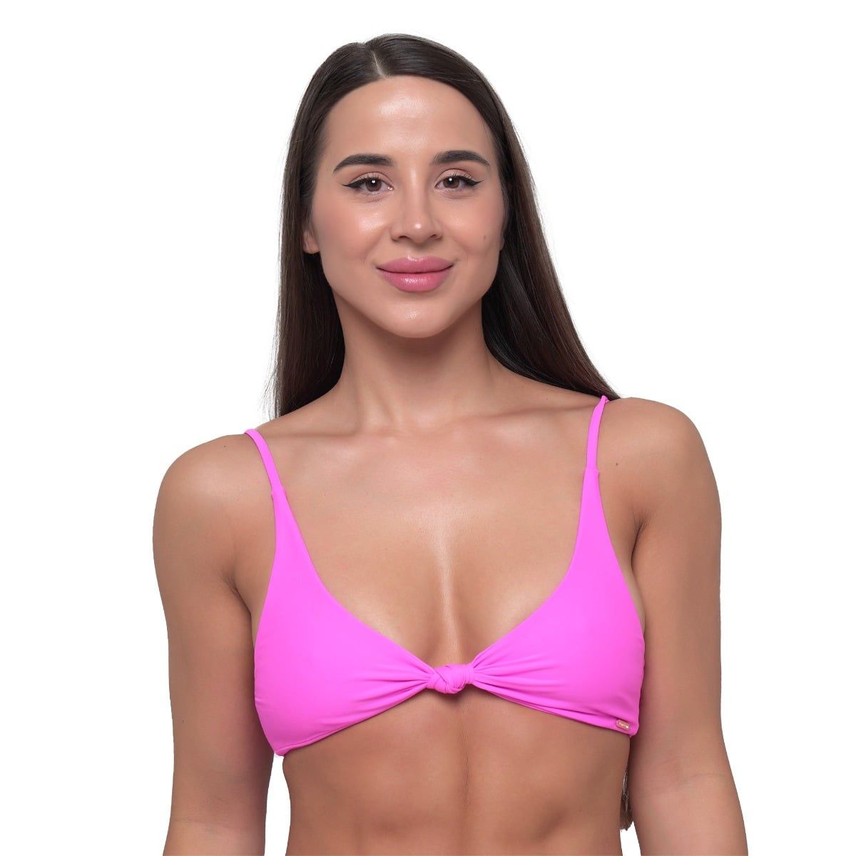 GymBeam Top costume da bagno donna CURACAO Pink con dettaglio annodato