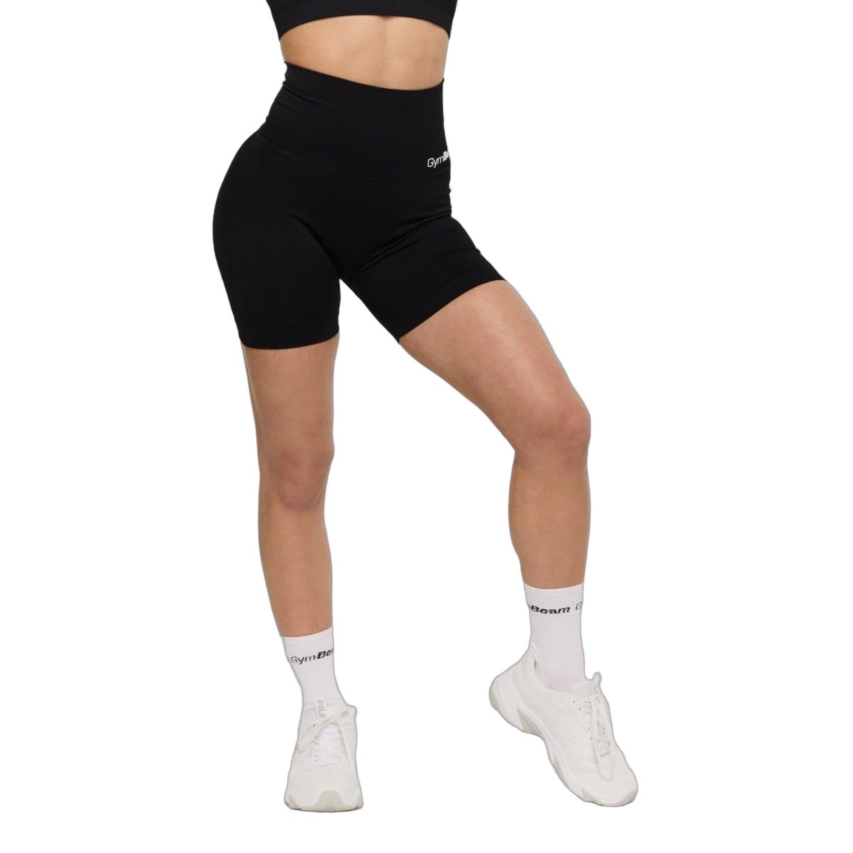 GymBeam Pantaloncini donna GymBabe slim a vita alta Black