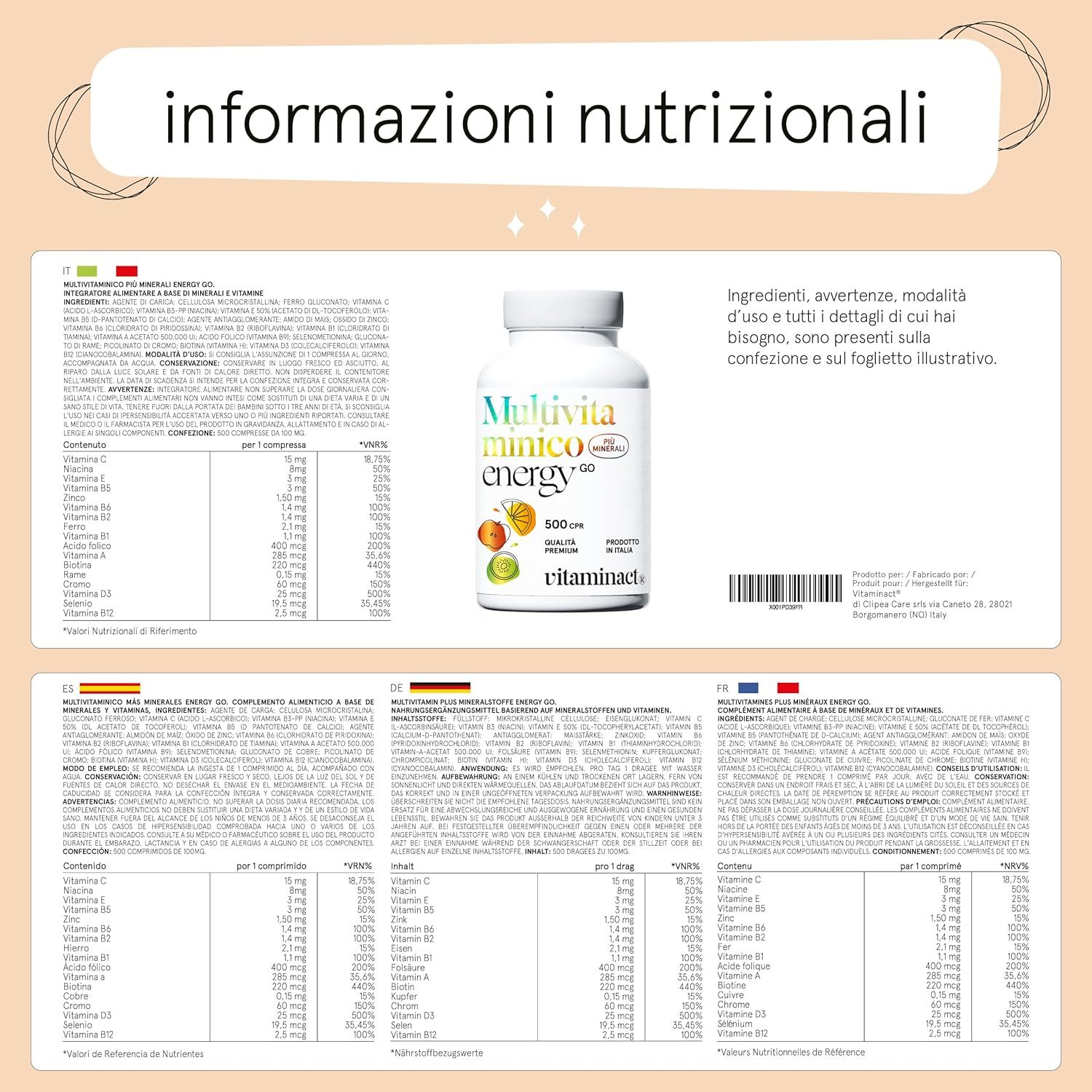 Vitaminact - Multivitaminico Energy Go