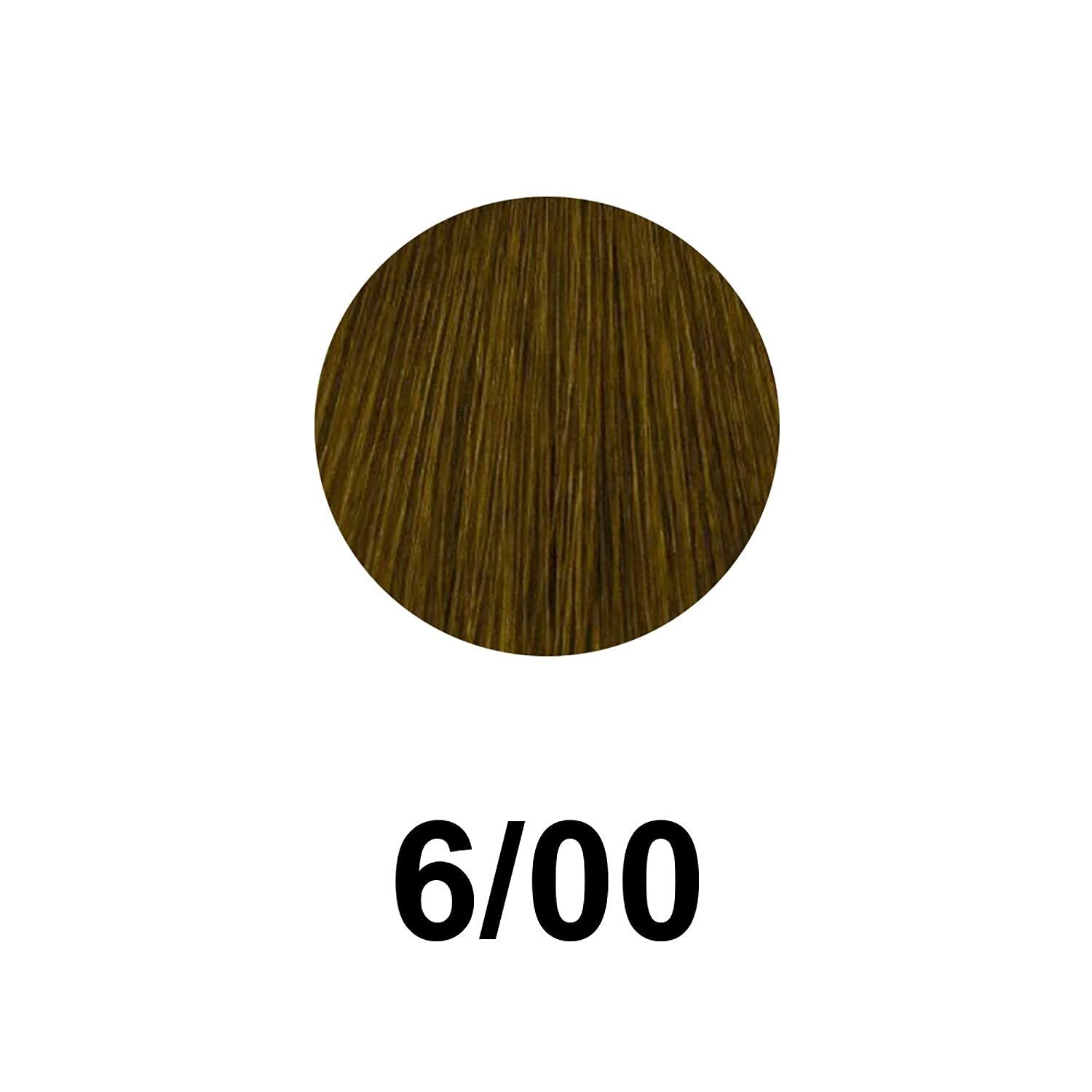 Cerchio di colore rotondo, colore marrone dorato. Scritta nera: 6/00. Su sfondo bianco.