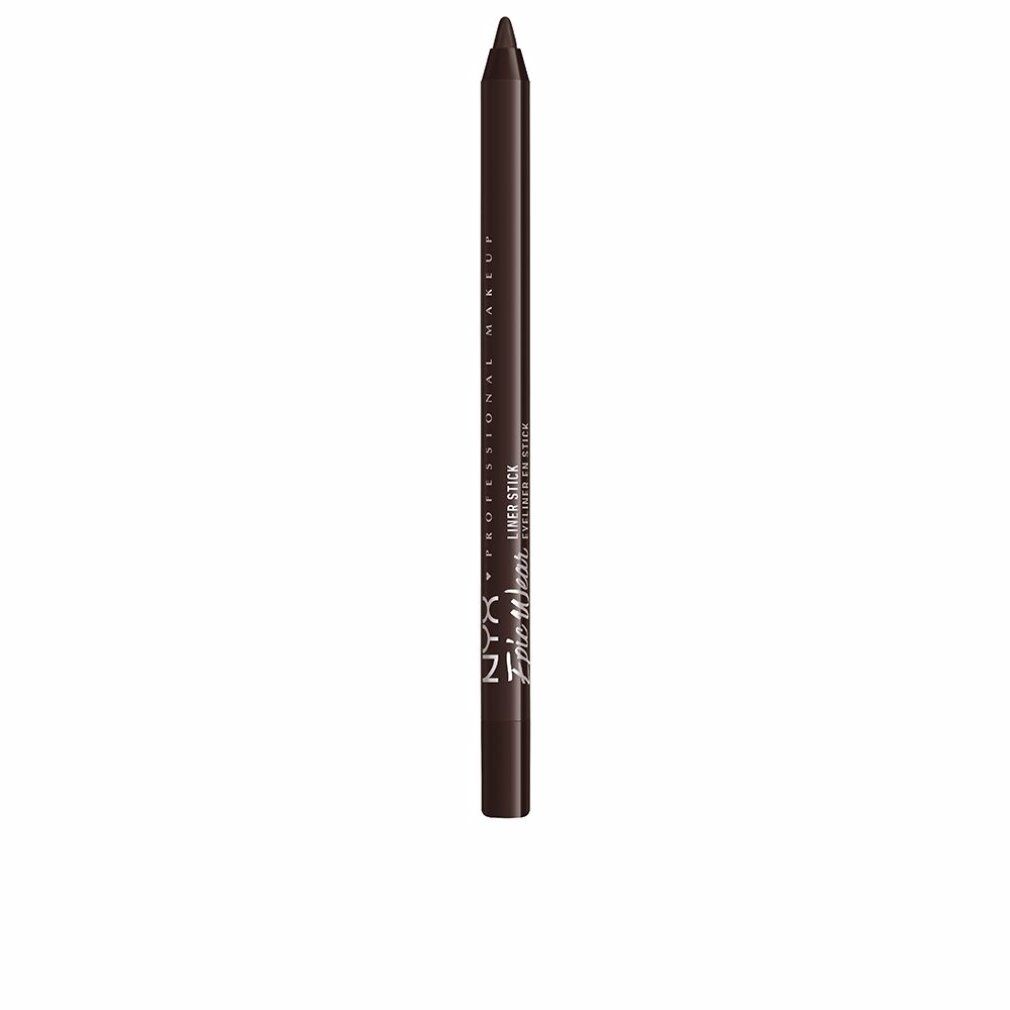Matita marrone scuro. Scritta: NYX PROFESSIONAL MAKEUP EPIC WEAR LINER STICK. Punta affilata.