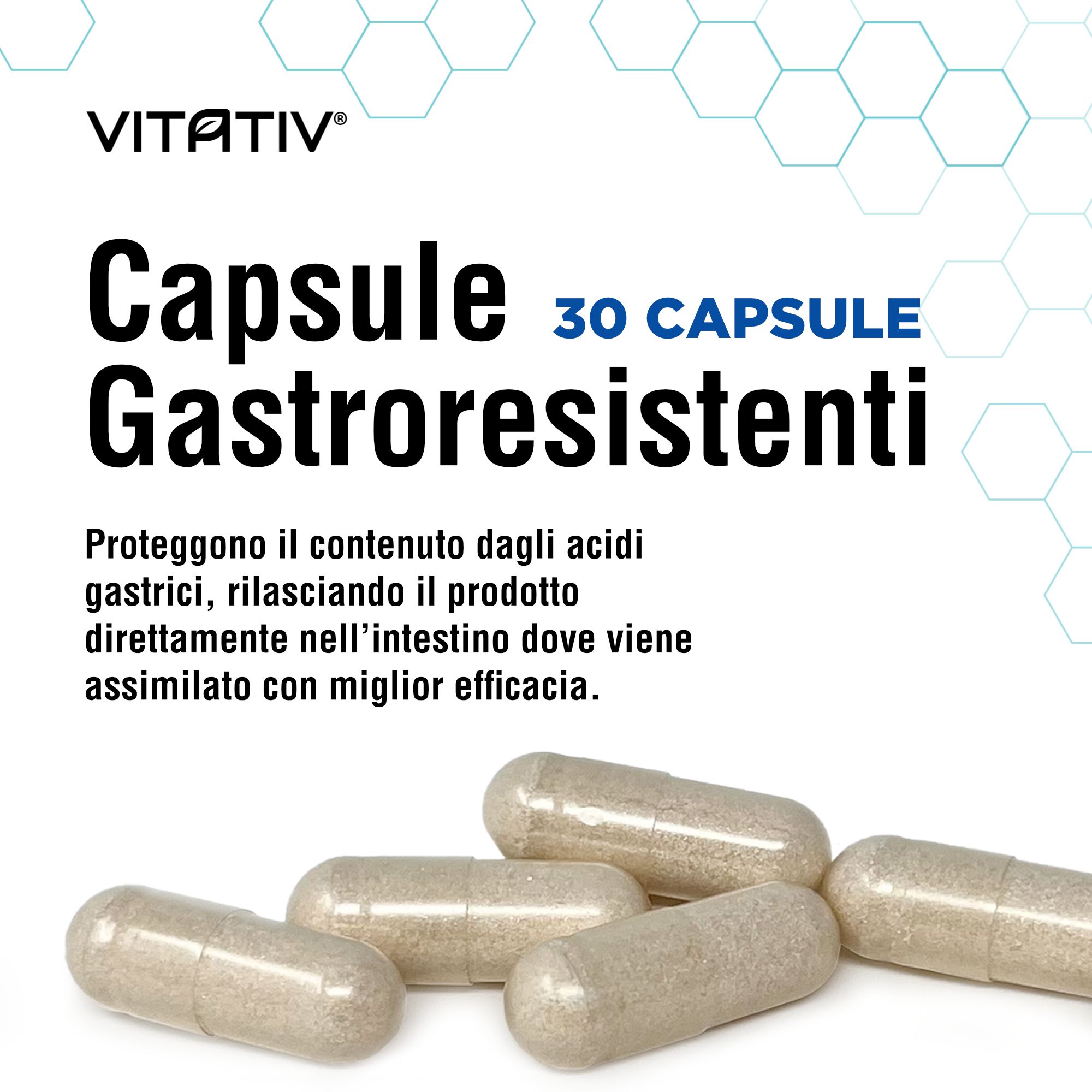Vitativ® Bromelina 5000 GDU/g Superiore 30 Capsule Gastroresistenti | Drenante Forte Gambe Stanche