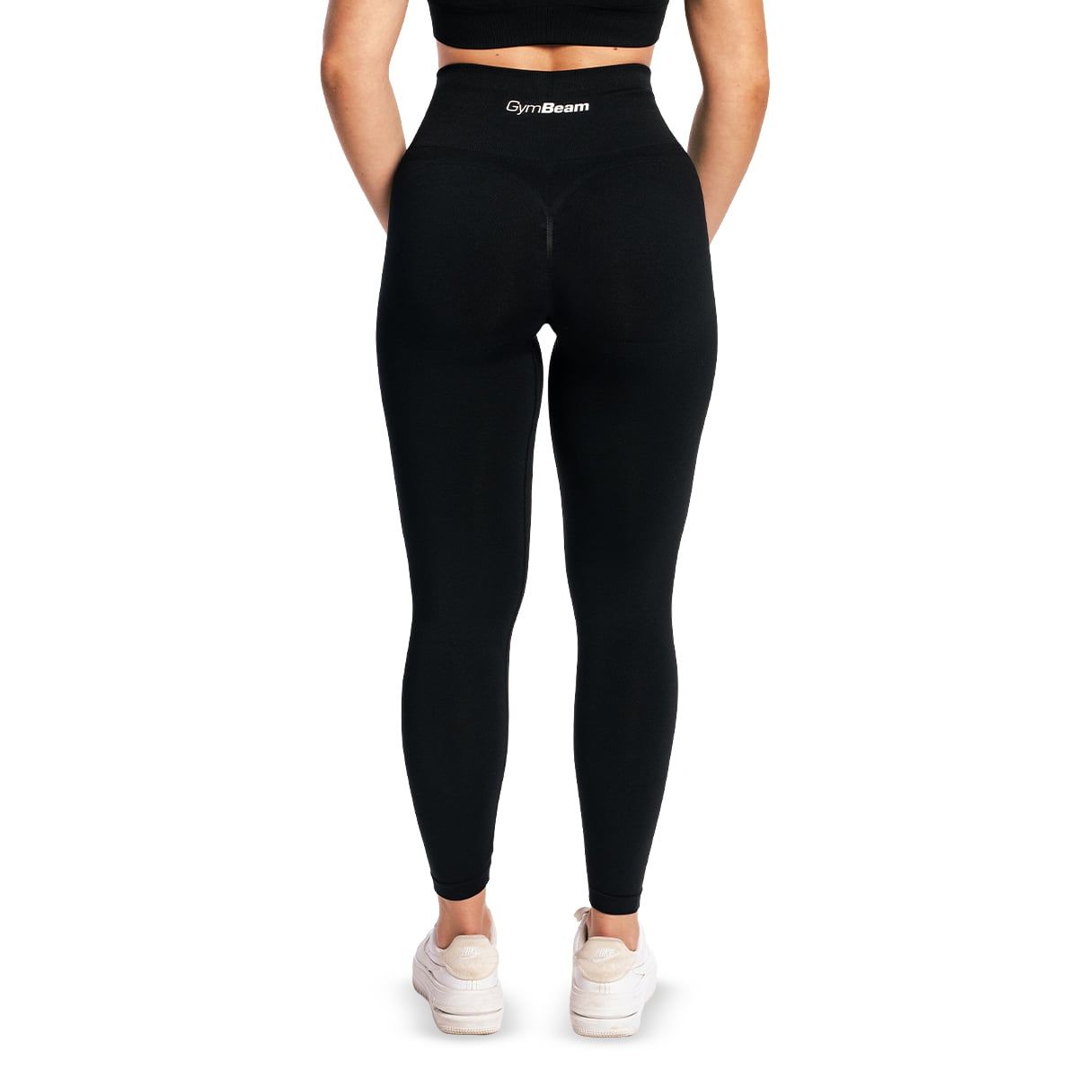 GymBeam Leggings donna Sculpt Seamless Black a vita alta senza tasche