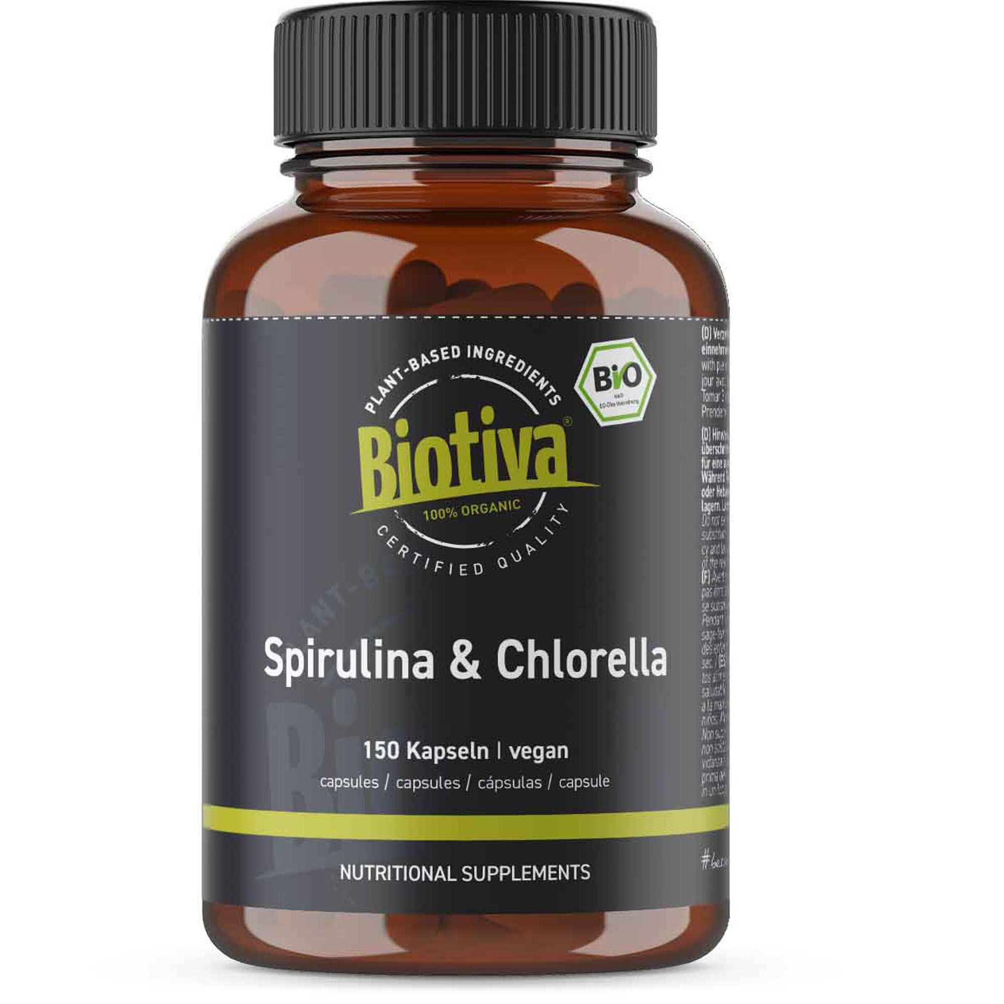 Biotiva Capsule di spirulina e clorella biologico