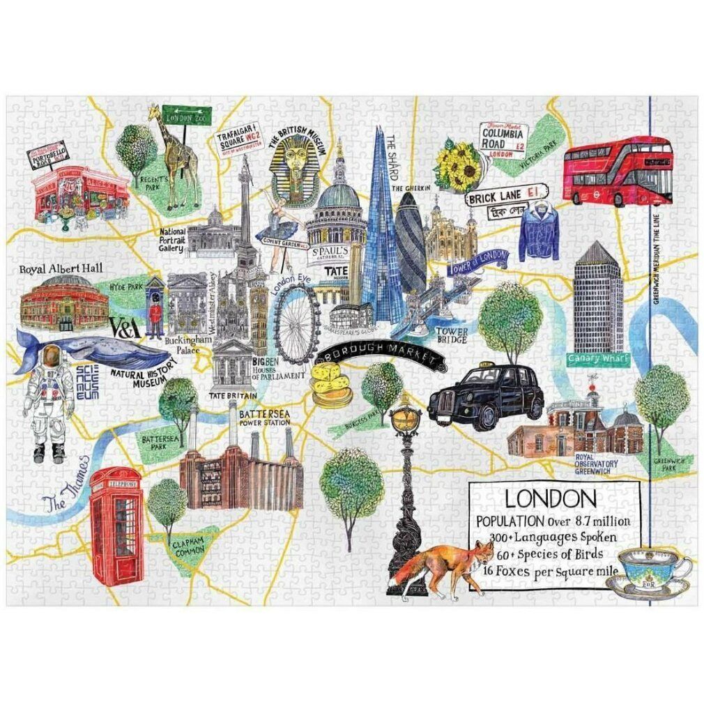 galison puzzle mappa di Londra 1000 pezzi