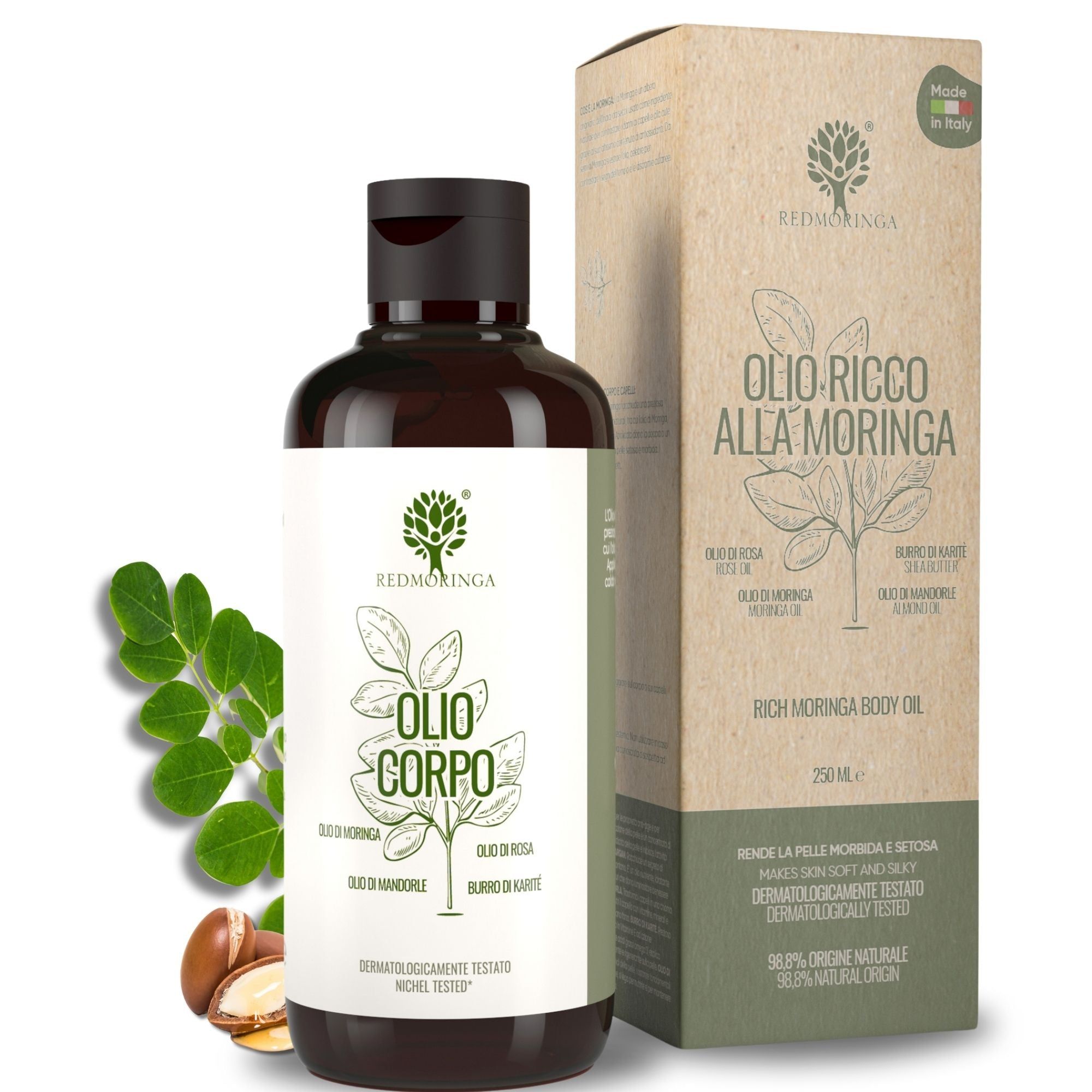 RedMoringa Olio Corpo Nutriente alla Moringa – Elasticizzante e Illuminante
