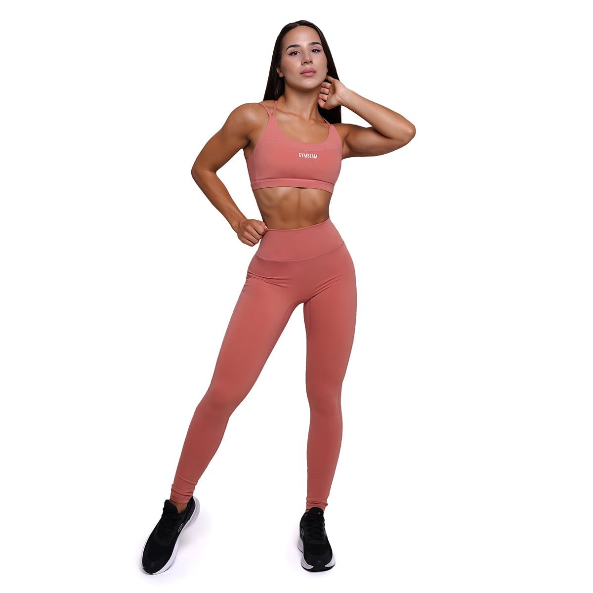 GymBeam Leggings donna FIT a vita alta in nylon elastan Salmon