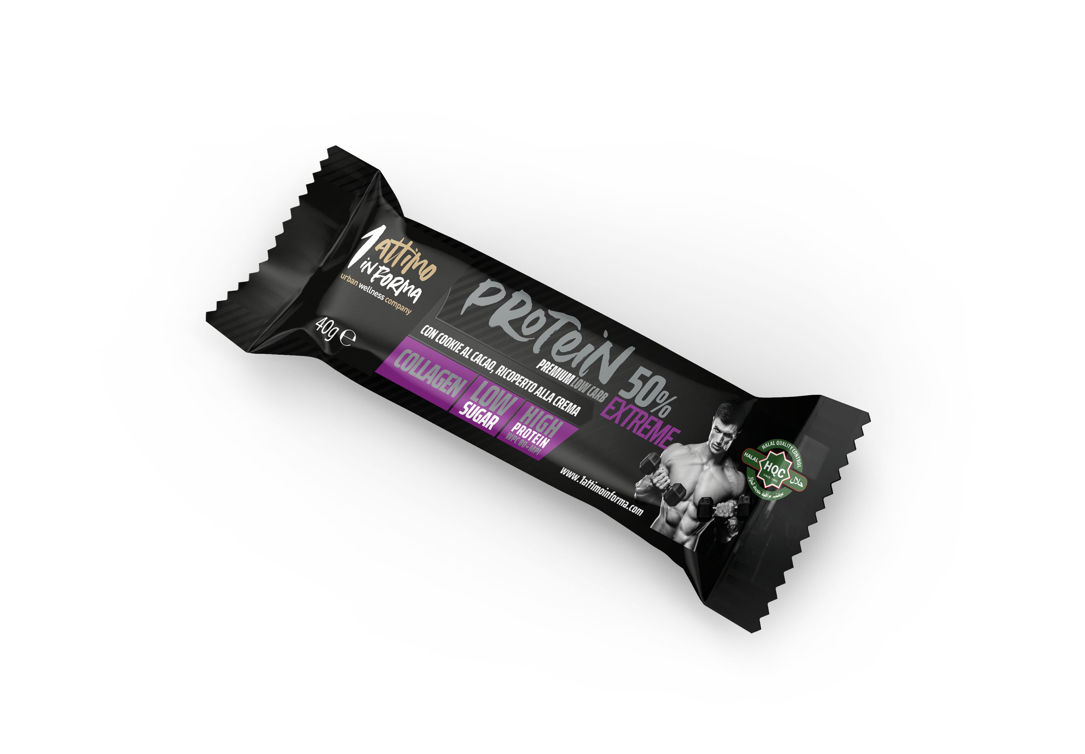 1attimoinforma Barretta Proteica al 50%; Gusto Cookie e Cacao