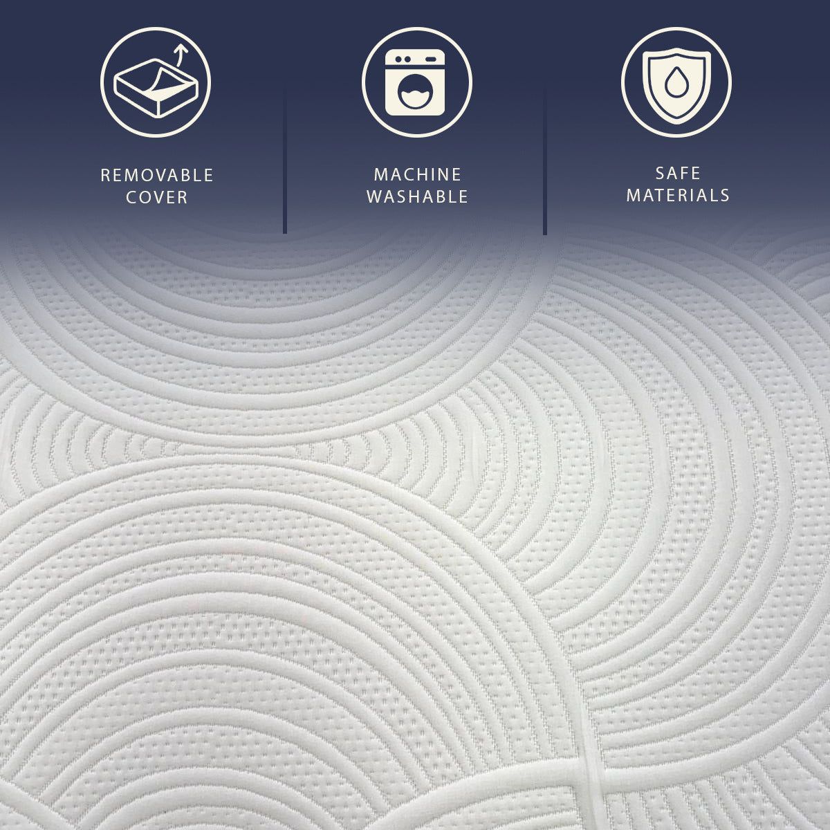 The White Stone Materasso 120x190 cm Molle Insacchettate e Memory Foam | Altezza 30 cm