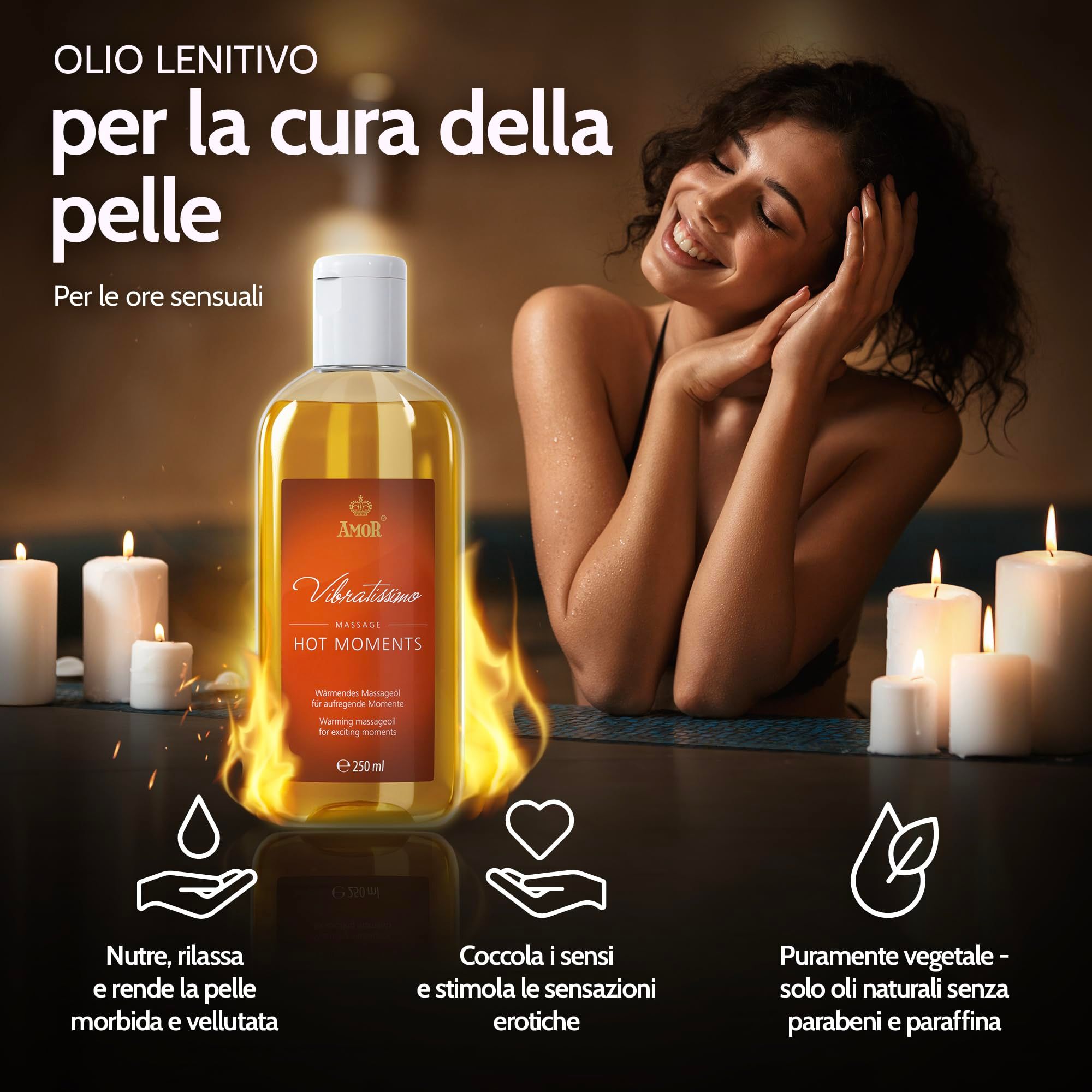 Vibratissimo Olio da Massaggio Hot Moments